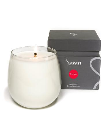 SANARI Organic Aromatherapy Candle Stemless Wine Glass Fragrance Free Non Toxic Essential Oils Organic Coconut Wax Blend Vegan & Made in USA - Pine Cinnamon Bark Vanilla Bean & Clove 16oz TRENTINO 16 oz