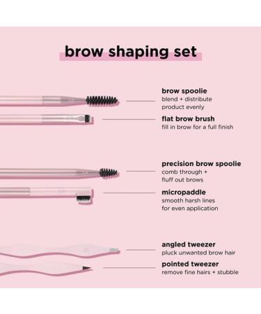 Real Techniques Brow Shaping Set - Spoolie, Brow Brushes & Tweezers - 3 Piece Set for Styling & Shaping Eyebrows - Buy Online on GoSupps.com