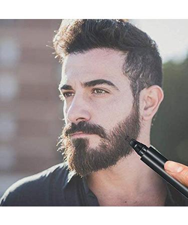 Tianwei Black Beard Pencil Filler Kit for Men - Water-Proof & Long-Lasting Beard Pen Set with Brush - XX-Large - Ideal Gift for Him - Buy Online on GoSupps.com
