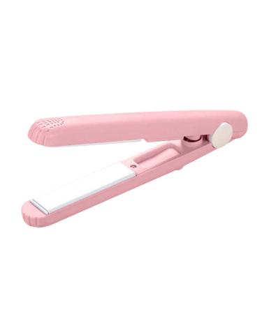 Hair Straightener Hair Wand LED Straightening Iron Mini Flat Iron Styling Hair Tool Straightener Curling Iron Travel Curling Iron Instant Heat Up Home Salon Lightning Deals Prime Pink