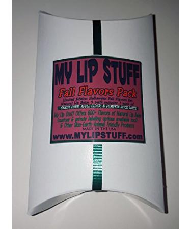 My Lip Stuff Fall Flavors Pack (Candy Corn Pumpkin Spice Latte Apple Cider) Natural Lip Balm Set - Buy Online on GoSupps.com