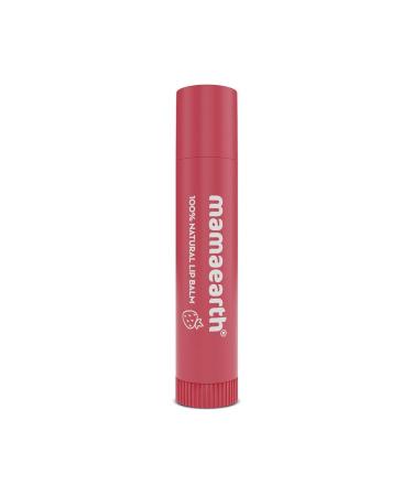 Nourishing 100% Natural Lip Balm with Vitamin E and Strawberry 12-Hour Moisturization Naturally Red Lips For Dry & Chapped Lips 4gm