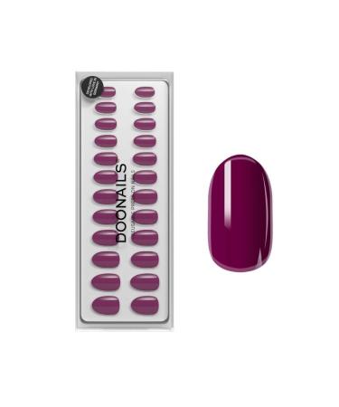 Doonails Soft Gel Press on Nails 30 Set Into Your Rounded Form Violet Nails To stick on Full Cover In Salon Quality Fake Nails Soft Gel Medium Natural & Comfortable Care Medium Round Into You
