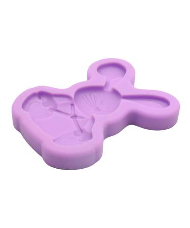 Alipis 2pcs Easter Stencils Silicone Molds Animal Cake Bunny Molds Non- Baking Mold 3D Hand Model Candle