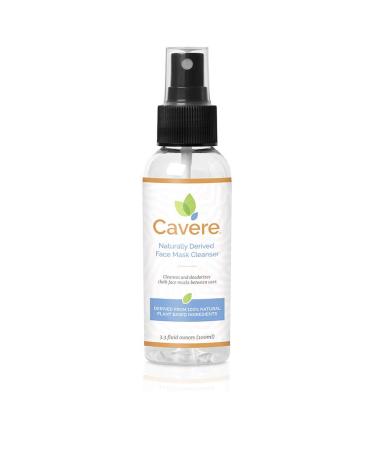 Cavere Naturally Derived Face Mask Sanitizing Cleanser Spray, 3.3 Ounce Size 3.3 oz