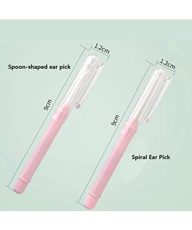 2Pcs/Set Portable Ear Cleaner Ear Wax Remover Pickers - Gray | Earpick Curette Spoon Pick Cleaner Soft Brush - Ear Care Tools - Buy Online on GoSupps.com