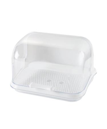 Kitchen Tableware Storage Box with Transparent Lid  Mug Dinnerware Infant Home Cups Bread Tableware Organizer  White