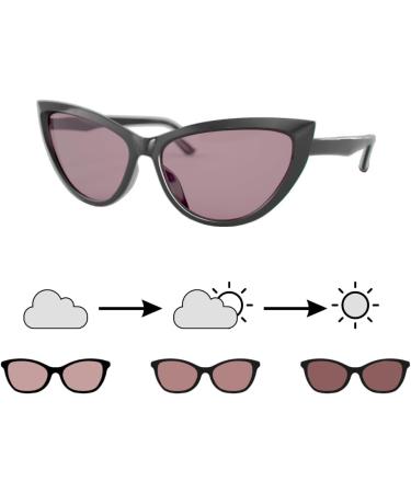 FL-41 Migraine Glasses | Transitional Lens for Light Sensitivity & Photophobia - Eclipse Aura Lens (Chat Noir) - Shop Internationally - Buy Online on GoSupps.com
