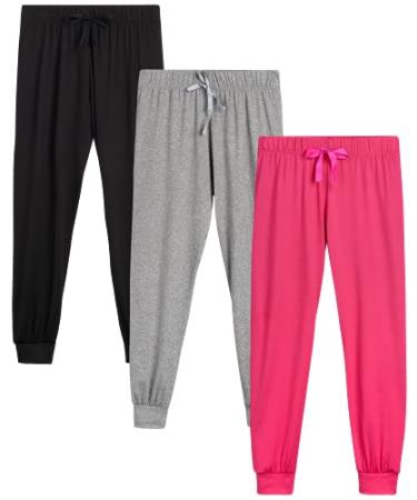 Girls' Sweatpants - 2 Pack Super Soft Athletic Performance Jogger Pants  (7-16)