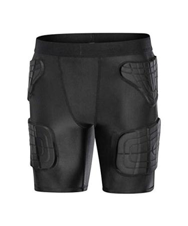 Topeter Youth Padded Compression Shorts Hockey Pads Football Underwear Hip Pad Impact Gear YXL(Suggest Height:4.4-4.7,Weight:85.9-103.6lb)