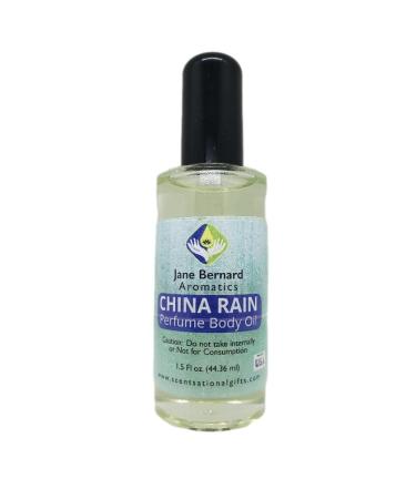 Jane Bernard CHINA RAIN | Genderless (Unisex) Long Lasting Fragrance Perfume Body Oil_44 ml_1.5 Oz Roll | Green Notes Notes of Roses White Lilies and Musk plus 15 ml matching Shea Lotion - Buy Online on GoSupps.com