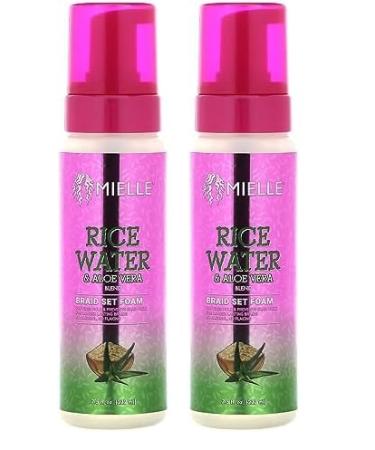 Mielle Rice Water & Aloe Vera Blend Braid Set Foam 7.5 FL Oz (Pack of 4)