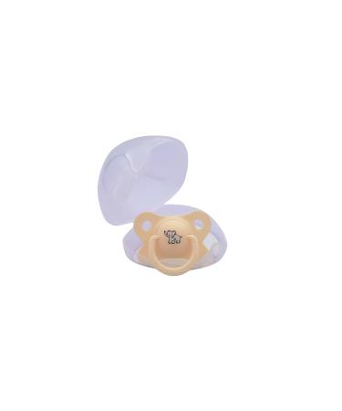 Comforting Pacifier with Nubs for Teething 0-12 Months - BPA-Free Silicone Baby Teething Ring - Nopperz Beige Asymmetrical with Box - Buy Online on GoSupps.com