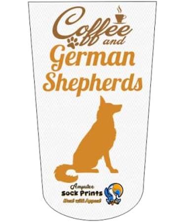 3Ply Amputee Stump Sock for Healing with Appeal - Coffee and German Shepherds Design - Buy Online on GoSupps.com