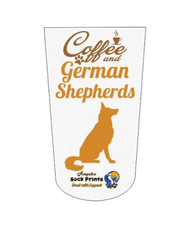 Heal with Appeal Amputee stump sock Coffee and German Sheppards 3Ply stump sock