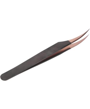 Premium Rose Gold Stainless Steel Eyelash Extension Tweezers - Safe Precise & Curved for Women's Salon Use - Buy Online on GoSupps.com