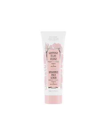 Panier des Sens - Face Scrub Exfoliating & Radiance - Exfoliant with Rice Powder Pink Clay Rose - Facial Exfoliator for Women - Gentle Exfoliation Double Action - 97% Natural Ingredients - 2.5 floz