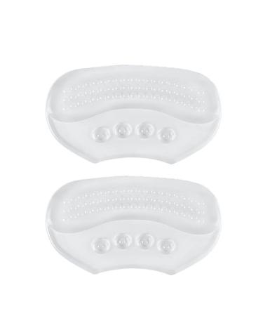 Grips Heel Cushion Inserts GEL Self-Adhesive Thick Anti-wear Foot Cushion Liner Men Breathable Daily for Spurs and Heel Blister Prevention(Clear Color Large)