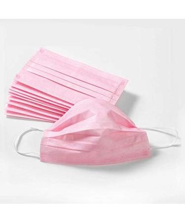 Pink Disposable Face Masks - 3 Ply Protection | 10 Pack | Ideal for Office Restaurant & Outdoor Use - Buy Online on GoSupps.com