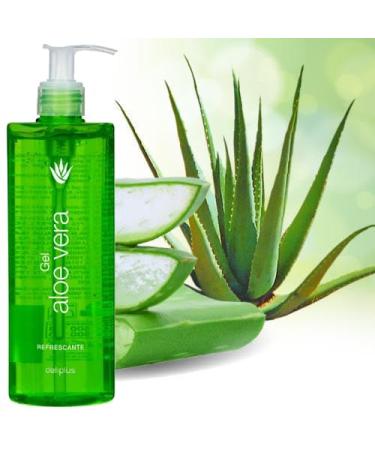Aloe vera gel in large 390 ml donor with chamomile extract moisture care for skin and hair in sunburn skin irritation insect bites conditioner after shave - Buy Online on GoSupps.com