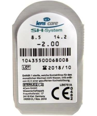 Buy SH-System Plus Monthly Lens | 1 Piece | BC 8.4 mm | DIA 14.2 mm | +3.75 Diopters - International Shipping Available - Buy Online on GoSupps.com
