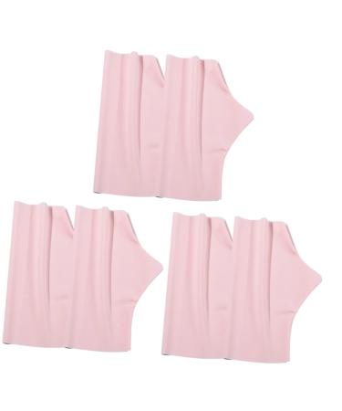 minkissy 3 Pairs Ice Silk Nail Gloves nail salon gloves anti-uv fingerless gloves anti gloves nail molding gel UV nail gloves UV gloves for gel manicures breathable Miss Nail supplies Nylon