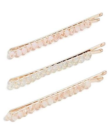 Kitsch Beaded Bobby Pins Blush/Mauve 3 Pieces