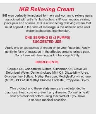 IKB Body Cream - Net Wt. 4oz / 85.5g - Transdermal use only - 100% Natural Dietary Supplement - Buy Online on GoSupps.com