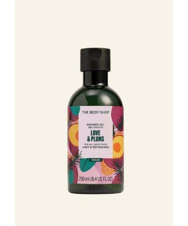The Body Shop Love Plums Shower Gel Juicy Sweet scent Festive Vegan 250ml