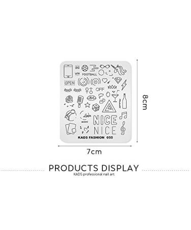 Alexnailart Nail Stamp Plates - Creative Fashion Templates for DIY Nail Art | Neon Sign & Music Designs | Multi-Pattern Manicure Tools FA055 - Buy Online on GoSupps.com