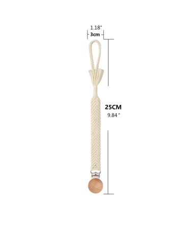 GLASSNOBLE Crochet Clip Chain - BPA Free Cotton Rope Pacifier Holder & Teething Toy for Babies - Soothing & Stylish Baby Essentials - Buy Online on GoSupps.com