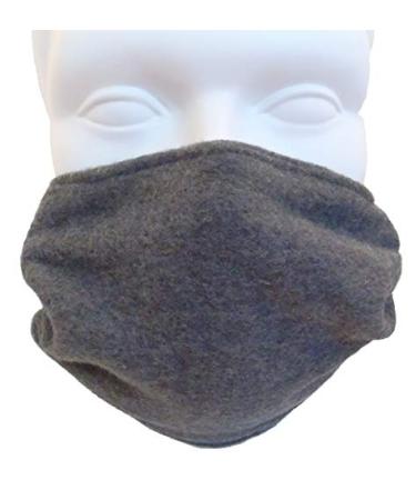 Breathe Healthy Cold Weather Face Mask -Fleece Face Mask - Charcoal Gray - 2 Pack Deal!