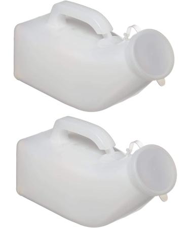 Potty Male Urinal Long Neck Incontinence Pee Bottle Clear Plastic 1200 Ml Spill Proof Device Portable Urinal Bottle Snap-On Lid - Buy Online on GoSupps.com