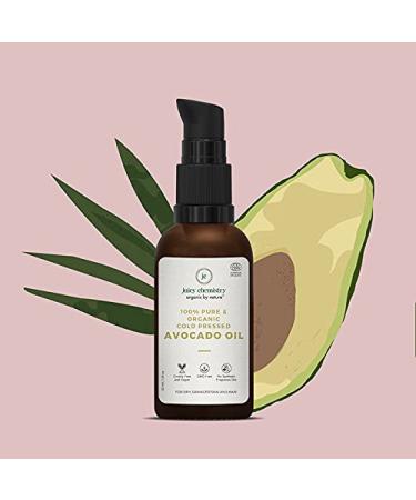 Juicy Chemistry Certified Organic Cold Pressed Avocado Oil - 100% Natural Carrier Oil for Wrinkle & Fine Line Control (30ml) - Shop Internationally - Buy Online on GoSupps.com