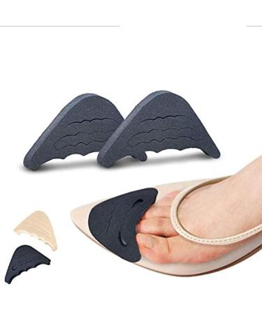 2 Pairs Shoe Toe Filler Shoe Inserts Reduce Slip Forward Impact Improve Shoes Slightly Too Big for Pumps Flats Sneakers High Heels Men Women Kids (Black+Skin Color)