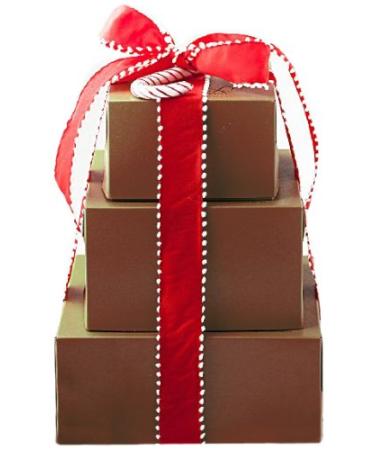 GlutenFreePalace.com Large-Sweet and Merry Holiday Gift-Tower Gourmet Cookie Gift Boxes 2-Pound