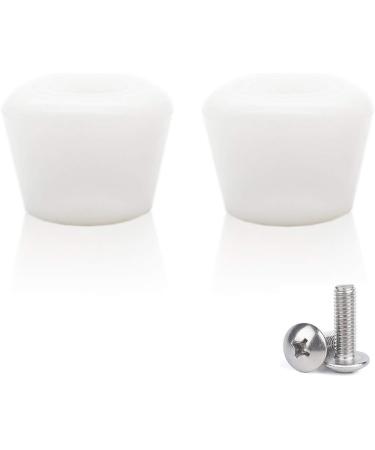 VAKA PU Rubber Roller Skate Toe Stoppers - 1 Pair White | Includes Screws - Buy Online on GoSupps.com