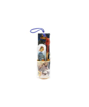 Mr.White Jurassic World Beutel set for children travel-friendly including manual toothbrush with suction cup travel cap mild toothpaste with mint taste 75 ml and 1 cup - Buy Online on GoSupps.com