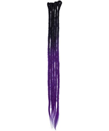 Silk-co Dreadlocks Braiding Hair Extensions All Human Handmade Ombre 24 inch Crochet Braids Reggae Hip-Hop Hairpiece Handmade for Braiding Black-Dark Purple  - Buy Online on GoSupps.com