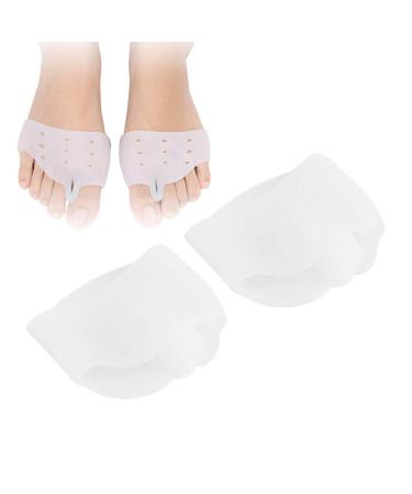 Filfeel bunion smooth iron 1 pair of toe protection hallux valgus corrector toe protection pain relief in tired painful feet (white)