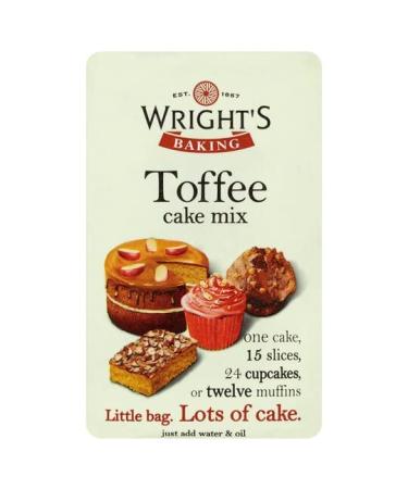 Wright's | Baking Toffee Cake Mix 500G | Toffee cake mix with real toffee pieces can be used to bake light & moist cakes slices muffins or cupcakes