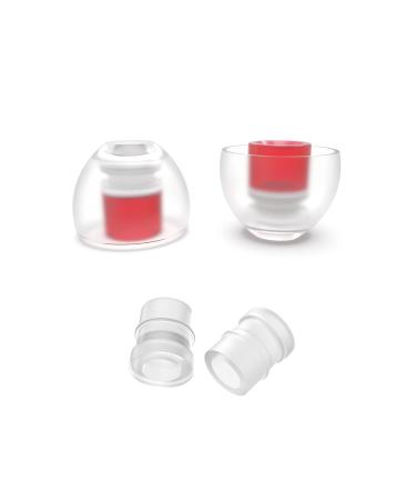 Spinfit CP100 Plus for IEM - patented earplugs made of medical silicone safe seat and maximum comfort reduces allergic reactions (2 pairs) (for the forehead diameter of 4.5 5 mm) (m) medium
