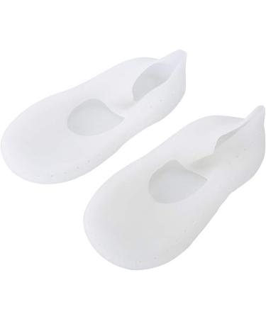 Silicone Socks 1 Pair Comfortable Convenient Foot Care Tool Breathable Washable for Home Foot(white M) - Buy Online on GoSupps.com