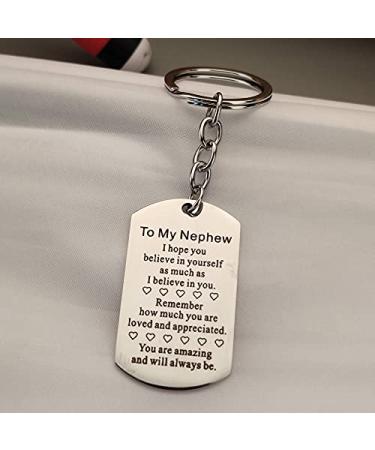 Inspirational Keychain for Nephew - Gift from Aunt & Uncle | Birthday & Christmas Present - Buy Online on GoSupps.com