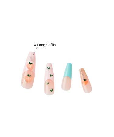 KISS False Nails Kit - X-Long Coffin Shape Gel Fantasy Nails | Color Changing Accent & Long-Lasting | Ready to Wear with Glue Included - Buy Online on GoSupps.com
