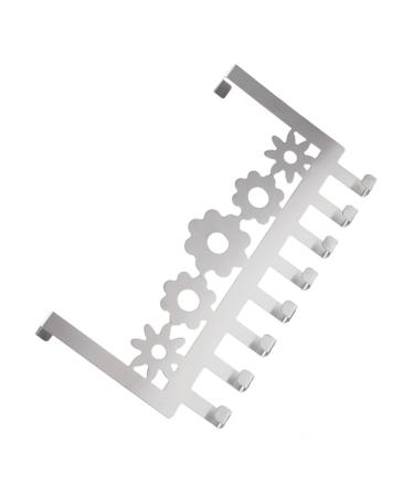 Yardenfun 1pc Door Hook Punch Row Hook Clothes Rack Decorative Coat Hook Towel Hooks Hat Stainless Steel