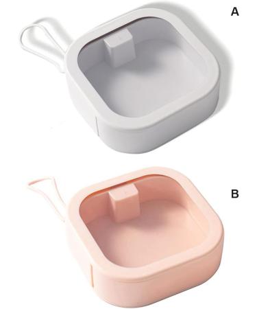 Portable False Teeth Storage Box | Plastic Mouth Guard Organizer for Oral Care | Health Protector - White - Buy Online on GoSupps.com