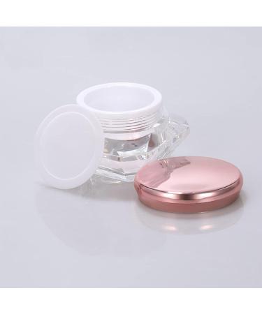 Zeoabsy 6-Pack 15ml Transparent Acrylic Diamond Containers with Pink Screw Caps - Ideal for Creams Lotions Nail Art & Lip Balm - Buy Online on GoSupps.com