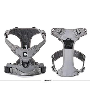 Shop Winhyepet TrueLove No-Pull Reflective Dog Harness with Adjustable Pet Dishes - Control Handle for All Dog Sizes (XL Gray TLH5651) - Buy Online on GoSupps.com