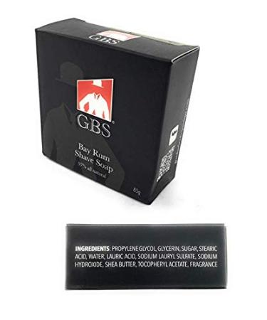 G.B.S 97% Bay Rum All-Natural Shave Soap with Shea Butter, Coconut Oil, Avocado Oil - Balm, Towel & Travel Kit - Rich Lather Foam for Wet Shaving - Ideal Christmas Gift - Buy Online on GoSupps.com